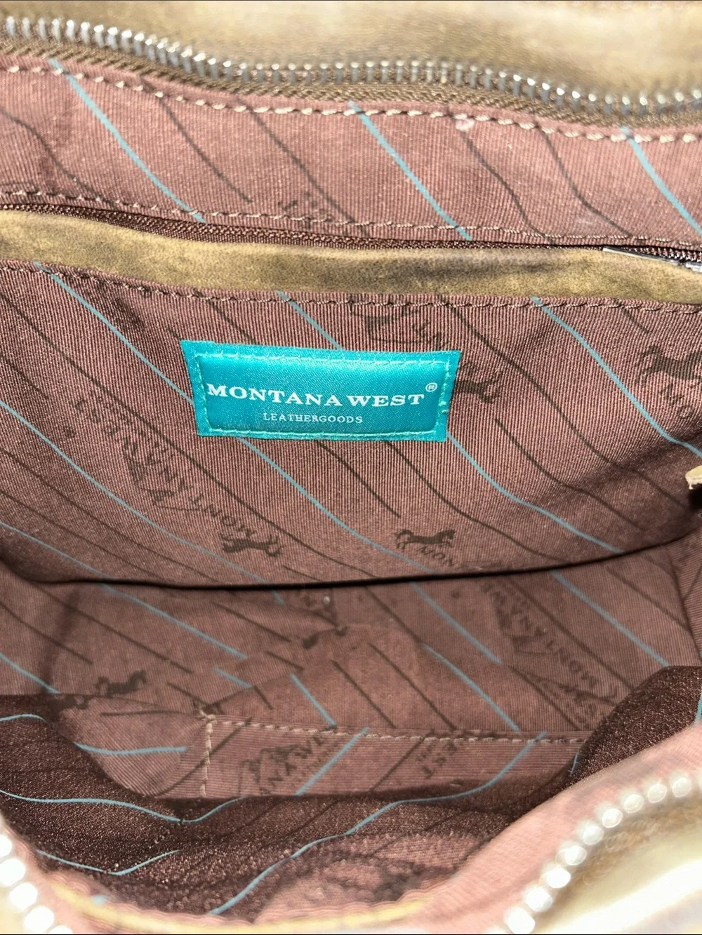 Montana West Taupe/Brown Suede Braided Crossbody Bag